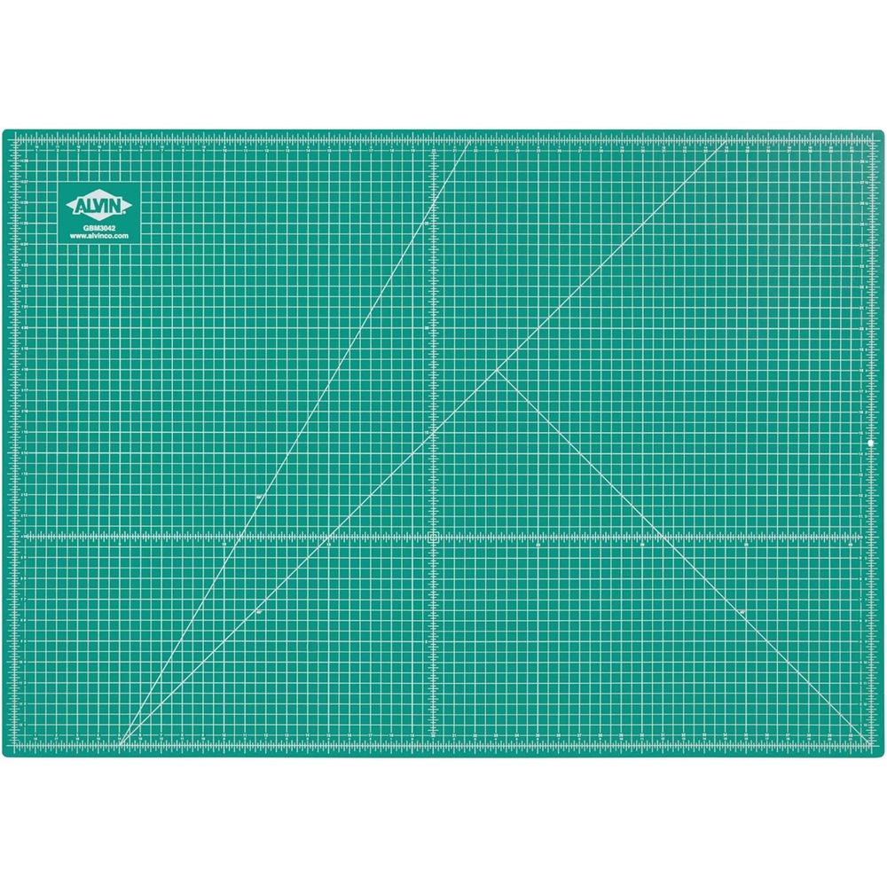 Sewing - 両面セルフヒーリングカッティングマット、30x42インチ、グリーン/ブラック、アート＆クラフト、縫製用5層グリッド