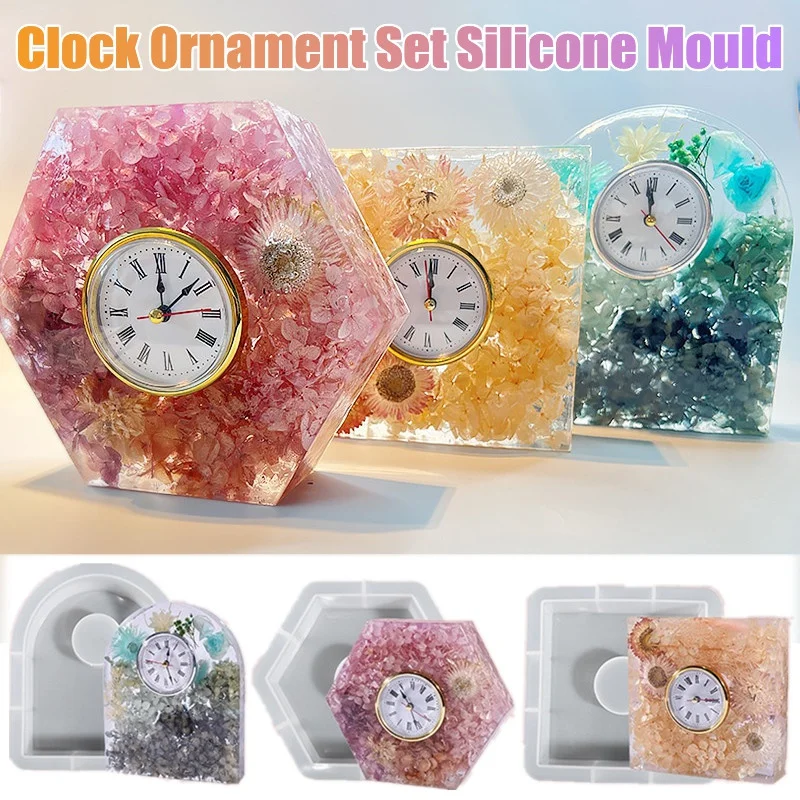 Silicone Epoxy Resin Molds Set - 手作りの成形時計,ジュエリー用シリコンモールドのセット,サイズの樹脂,エポキシ