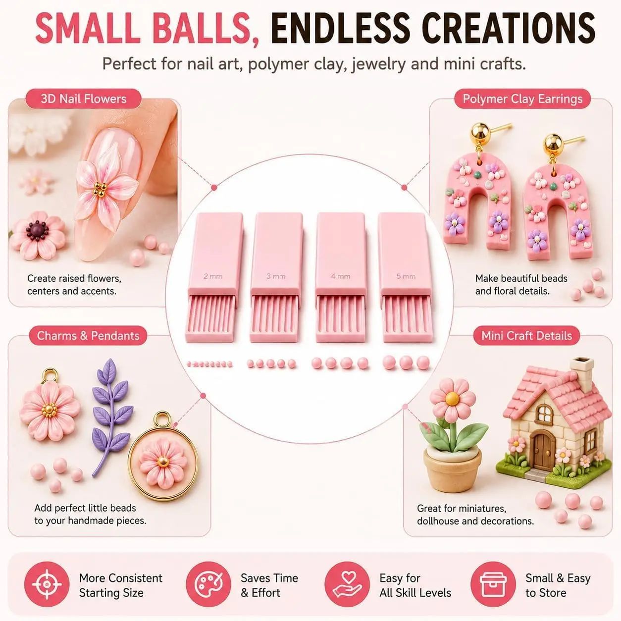 4個入り 3Dプリントクレイジェルボールメーカーツール、3D - Craft Tools のレビューと価格