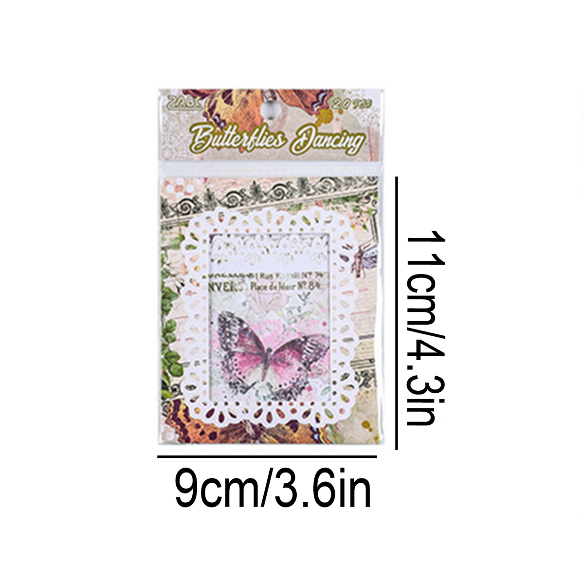 20枚入り、接着剤不要のヴィンテージ風花柄ペーパーセット - - Scrapbooking のレビューと価格