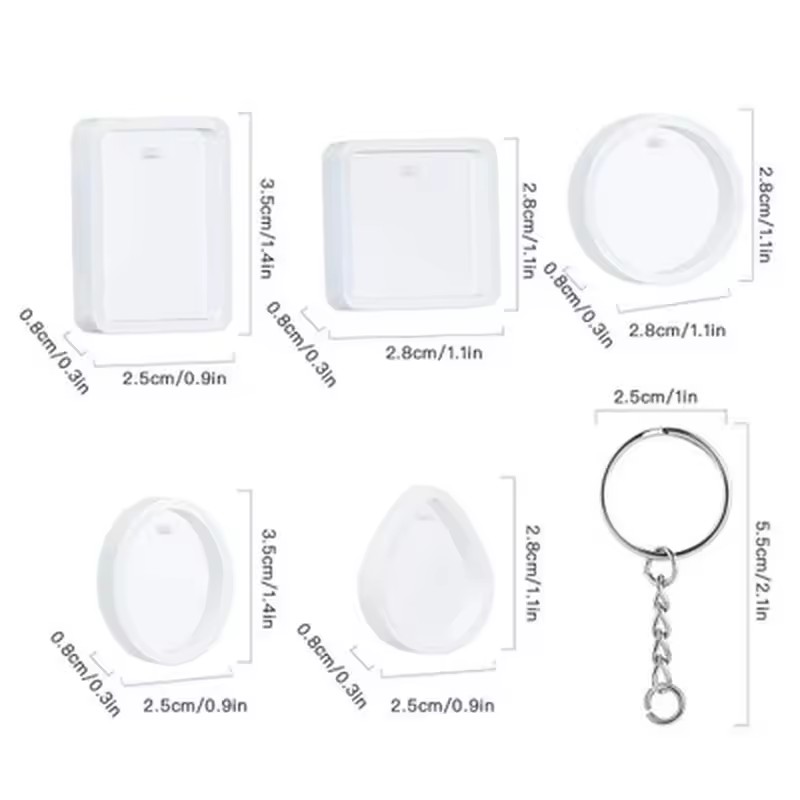 20個入りDIYキーホルダーペンダント用シリコンモールドキッ - Silicone Epoxy Resin Molds Set のレビューと価格