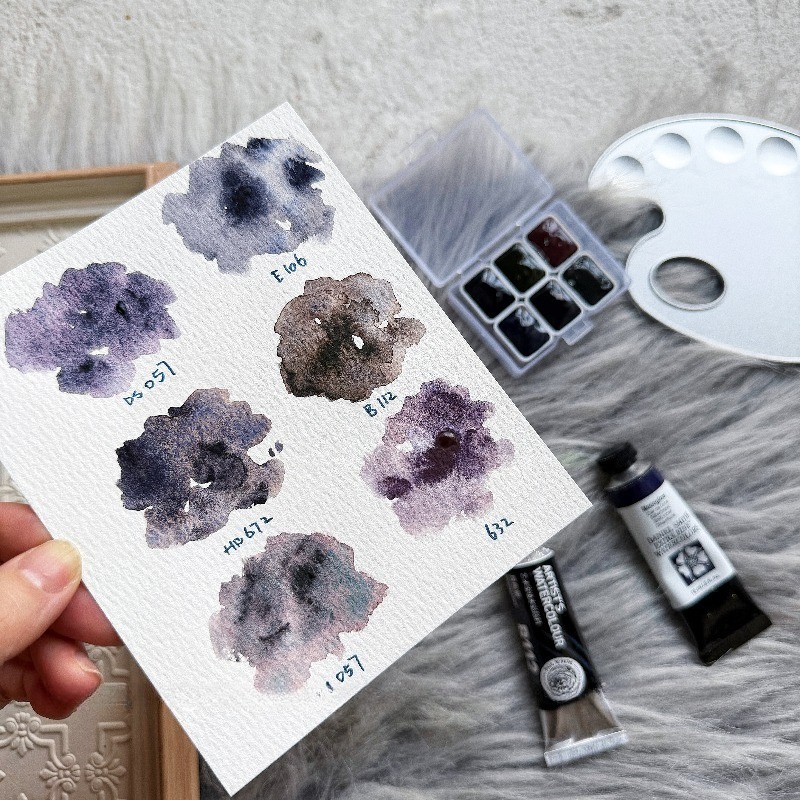 6 色 1 ミリリットルホワイトナイトコレクション沈降色マス - Watercolor Paint Set Solid Pigment のレビューと価格